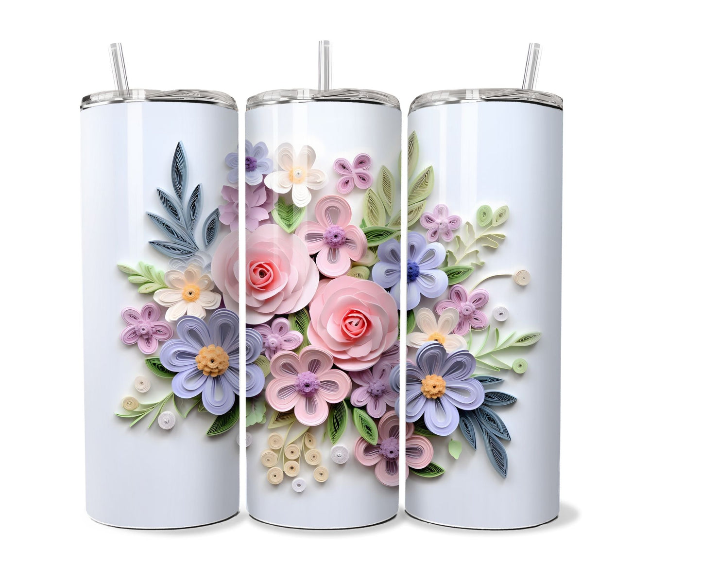 Floral 20 oz Stainless Steel Tumbler
