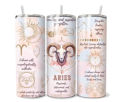 Zodiac Sign 20 oz Stainless Steel Tumbler