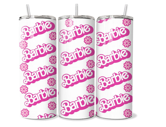 Barbie Pattern 20 oz Stainless Steel Tumbler