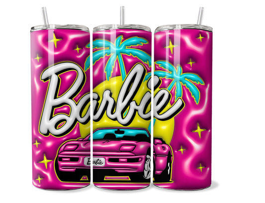 Inflated 3D Island Barbie 20 oz Stainless Steel Tumbler