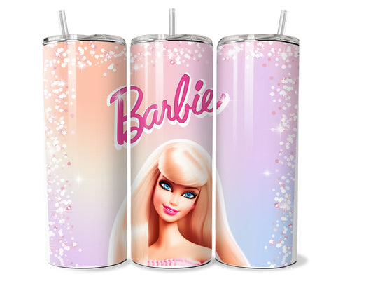 Purple Barbie 20 oz Stainless Steel Tumbler