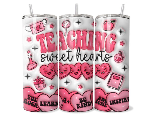 Sweet Hearts Teacher's 20 oz Stainless Steel Tumbler