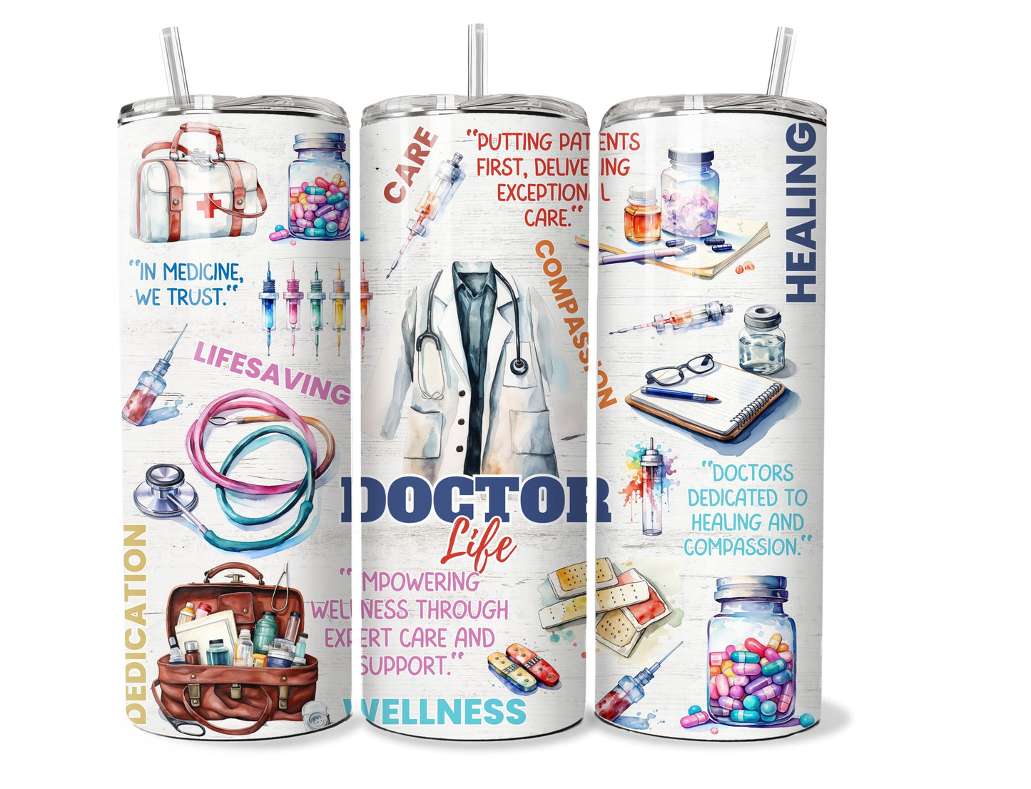 Doctor life 20 oz Stainless Steel Tumbler