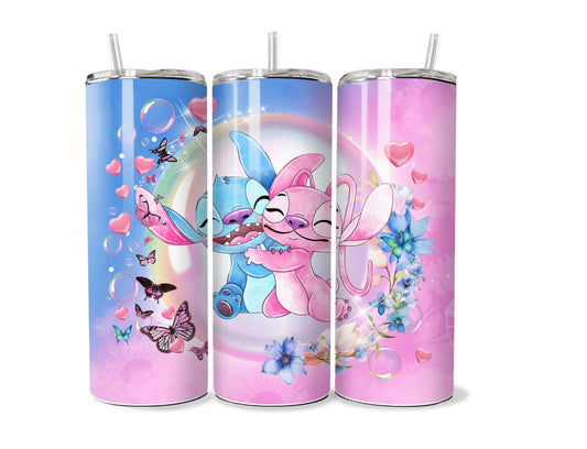 Flowers Lovely Angel Stitch 20oz Stainless Steel Tumbler