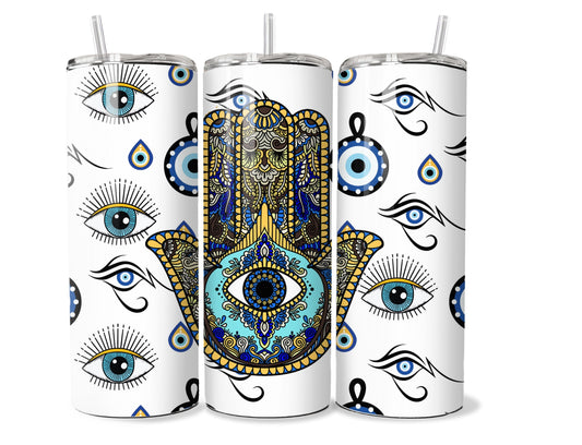 Evil Eye Hamsa 20 oz Stainless Steel Tumbler