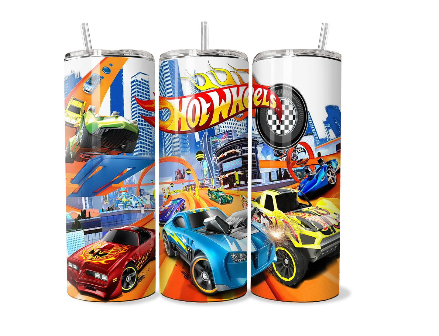 Super Fast Racing Hot Wheels 20 oz Stainless Steel Tumbler