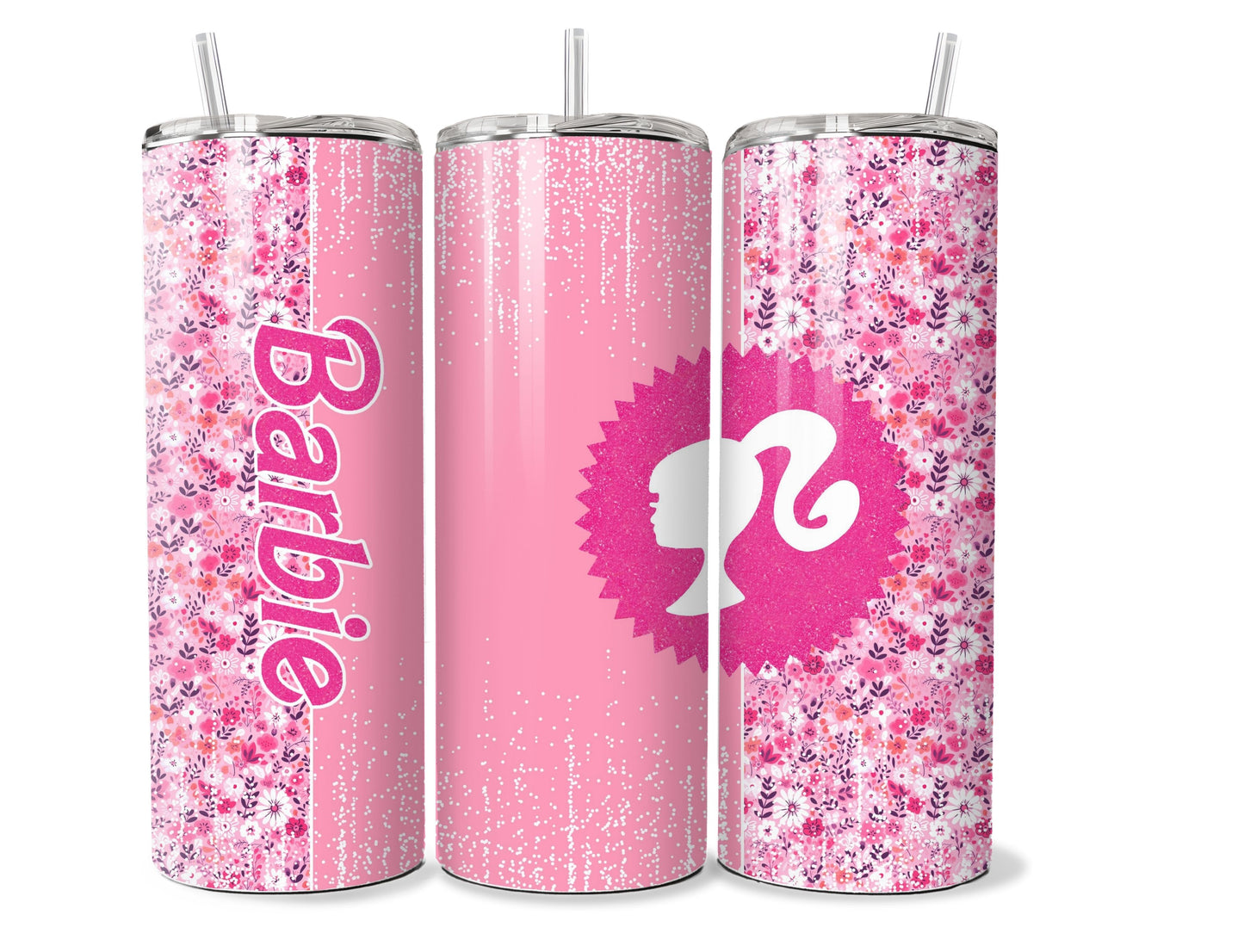 Floral Barbie 20 oz Stainless Steel Tumbler