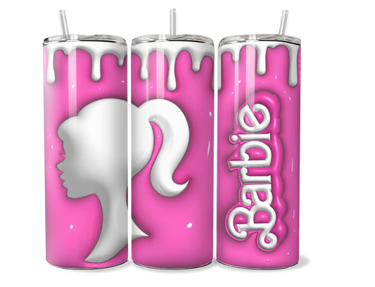 Inflated 3D Barbie 20 oz Stainless Steel Tumbler