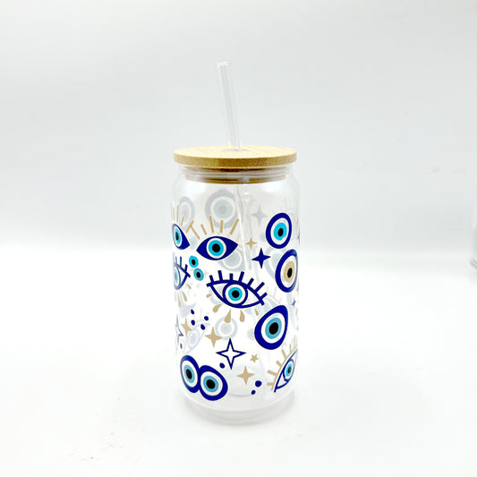 Evil Eye Glass Tumbler