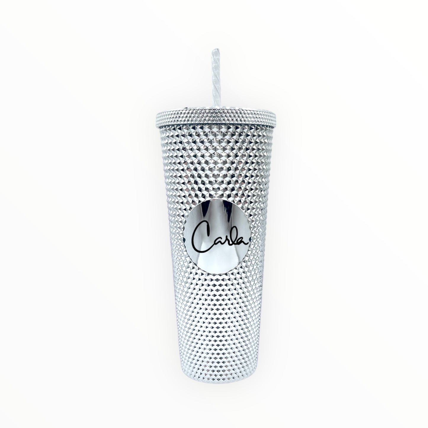 Customized Shiny Silver Tumbler