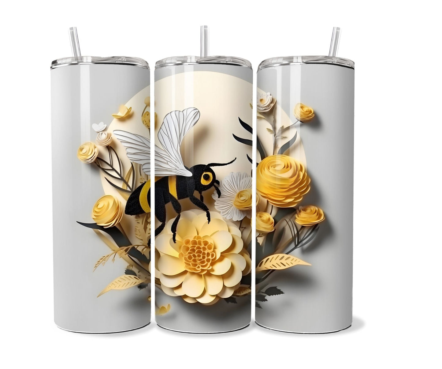 Floral bee 20 oz Stainless Steel Tumbler