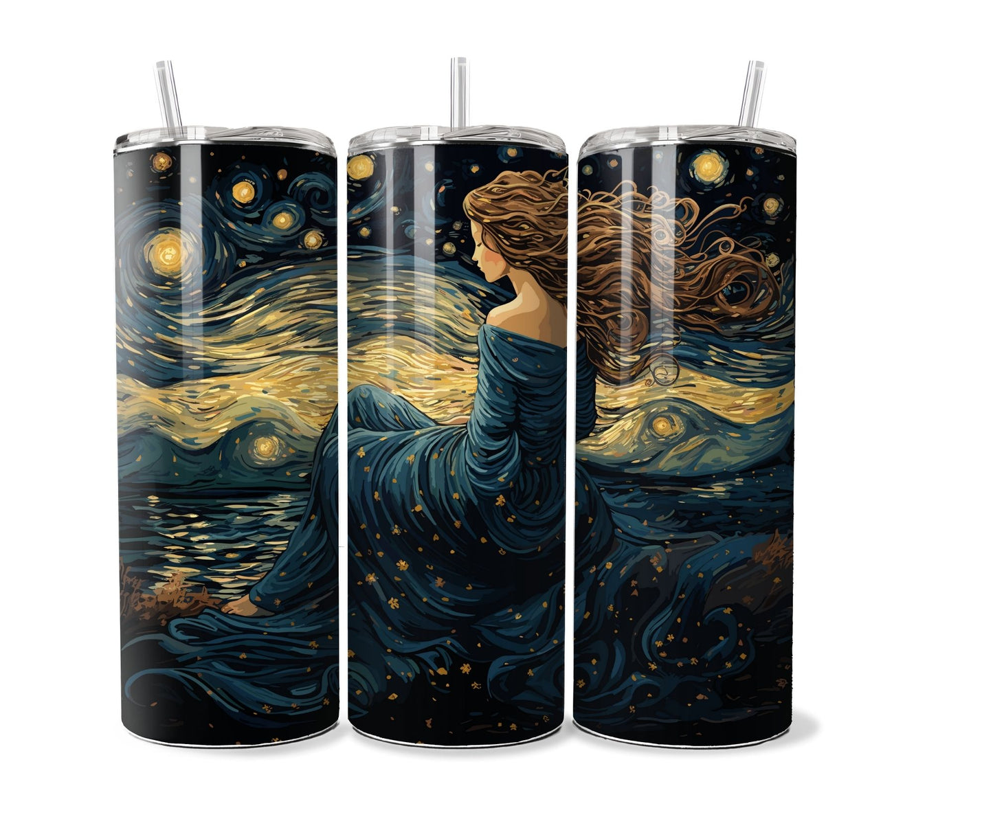 The Maiden Van Gogh Tumbler 20 oz Stainless Steel Tumbler