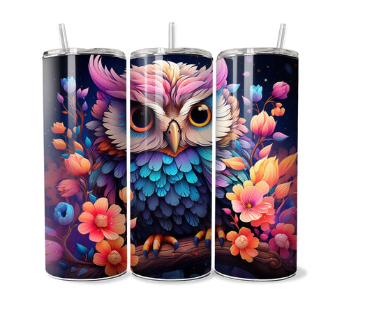 Owl Design Tumbler 20 oz Stainless Steel Tumbler